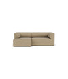 Eave Modular Sofa 96 by Audo in Audo Bouclé 02, Configuration 6 3-seater with left chaise longue, front view – In Dubai by WSPR