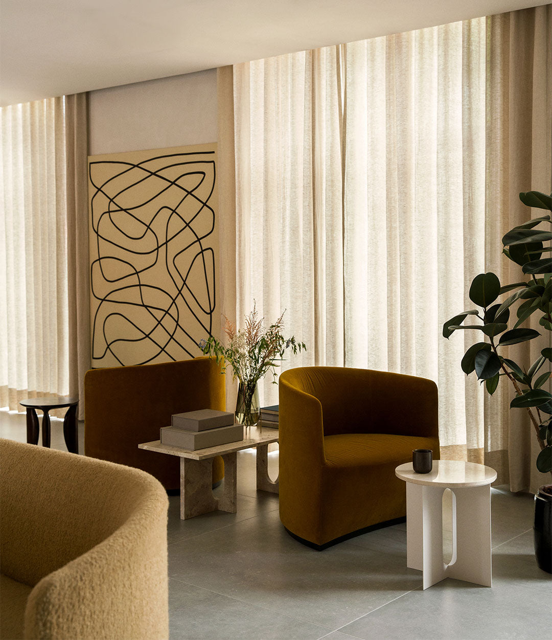 Androgyne Side Table by Audo styled in an interior – view 4 – In Dubai by WSPR