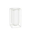 Kubus Vase Lolo by Audo in white, front angle view – In Dubai by WSPR