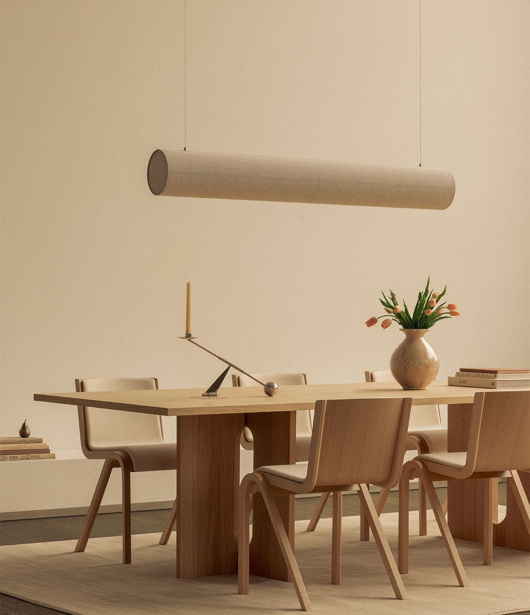 Hashira Linear Pendant by Audo styled in an interior – view 2 – In Dubai by WSPR