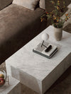 Phare Table Lamp by Audo styled on a marble coffee table beside a sofa – In Dubai by WSPR