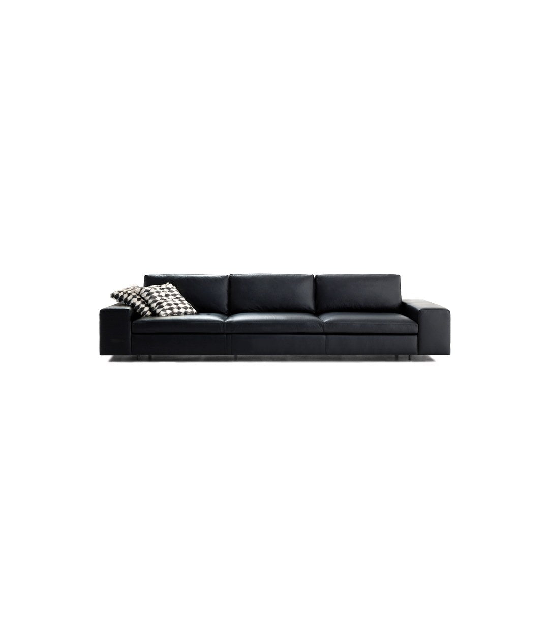 Air Sofa by Sancal with Wide Arm in black leather – In Dubai by WSPR