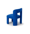 Amiona Armchair by Miniforms in blue fabric, rear three-quarter view – In Dubai by WSPR