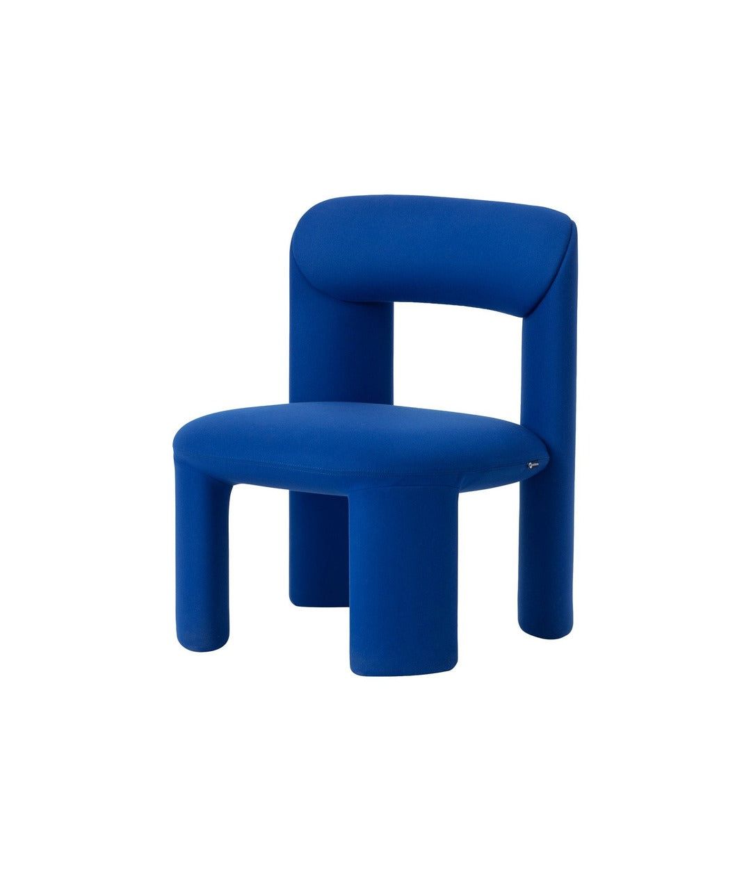 Amiona Armchair by Miniforms Without Armrests, blue fabric side view – In Dubai by WSPR