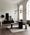 Arc Bench by 101 Copenhagen in Coffee in a styled interior, view 3 – In Dubai by WSPR