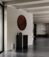 Arc Console by 101 Copenhagen in Silver Travertine in a styled interior – In Dubai by WSPR