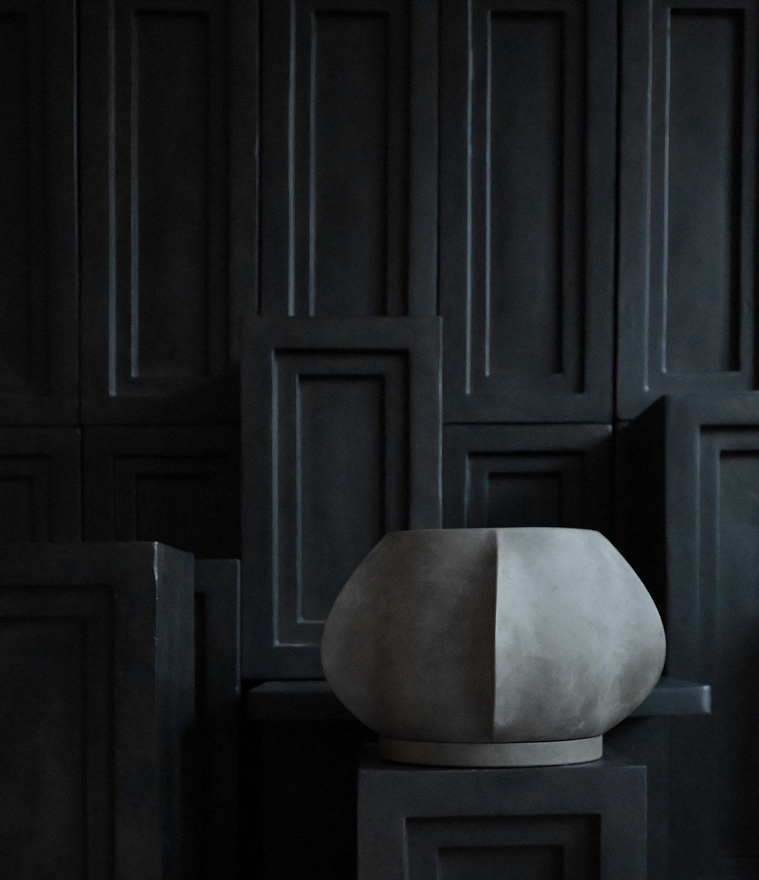 Arket Plant Pot, Mini by 101 Copenhagen in Dark Grey in a styled interior, view 3 – In Dubai by WSPR
