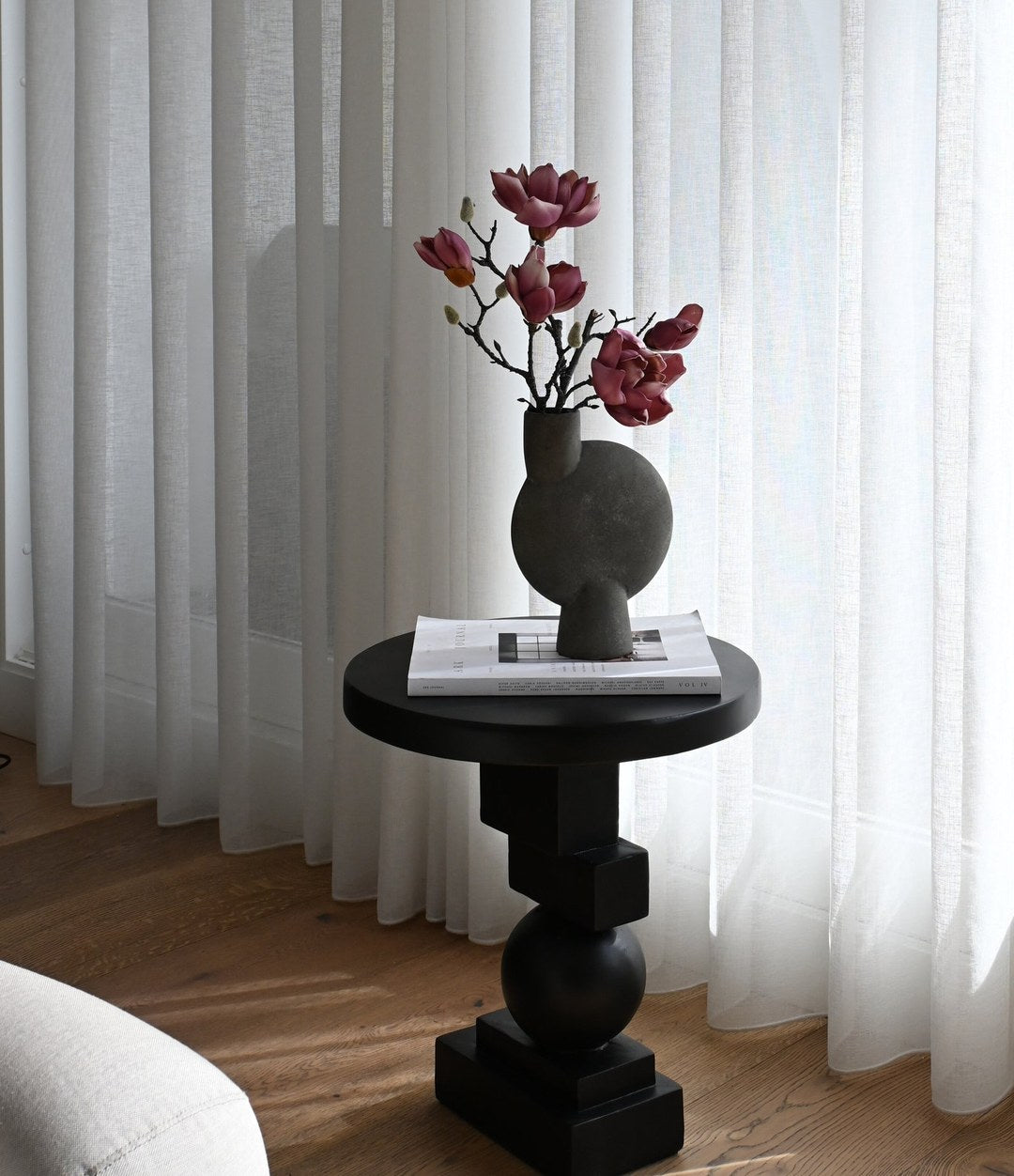 Artist Side Table by 101 Copenhagen in Coffee in a styled interior, view 3 – In Dubai by WSPR