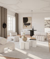 Big Foot Table, Low by 101 Copenhagen in Bone White in a styled interior – In Dubai by WSPR