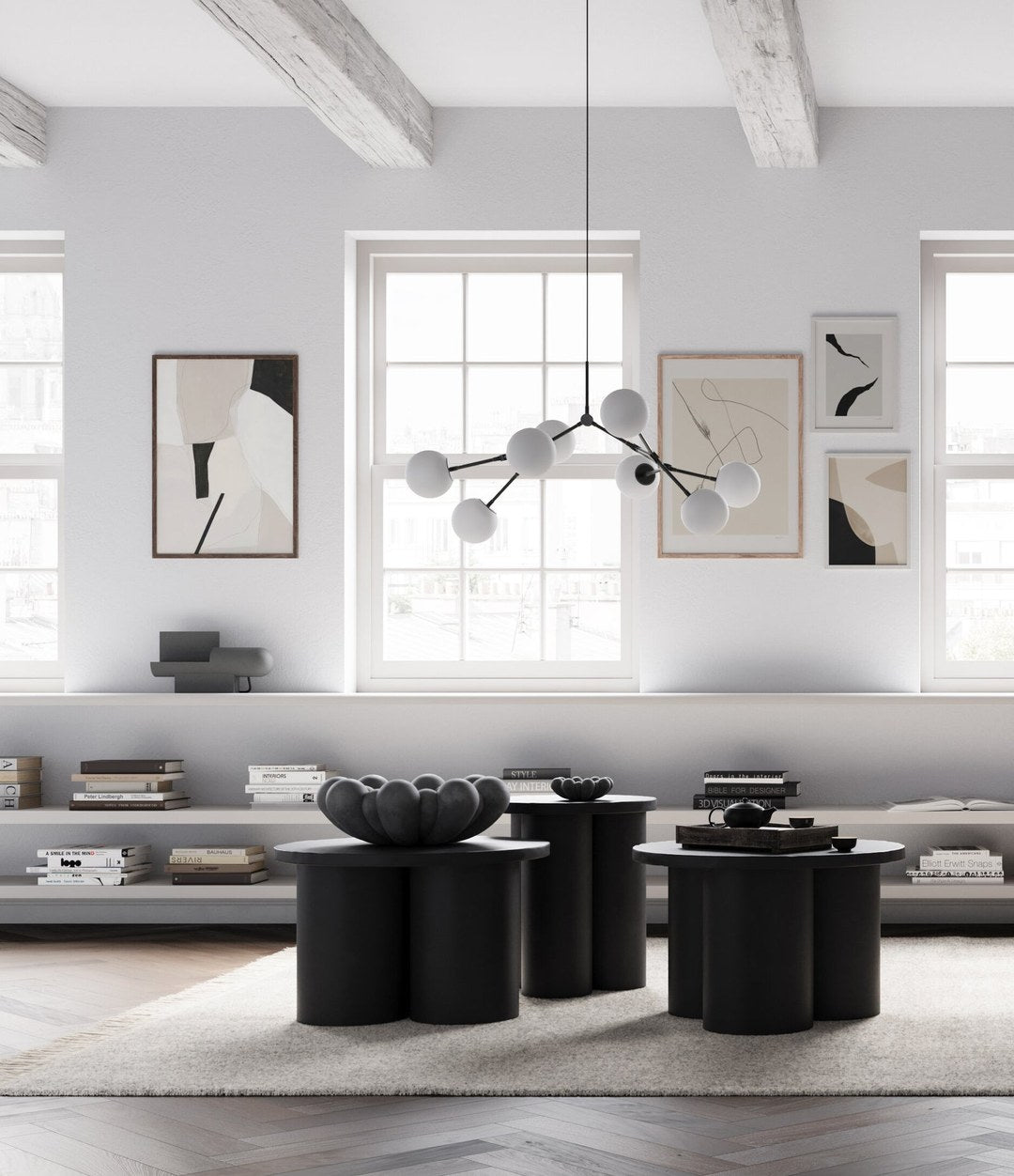 Big Foot Table, Tall by 101 Copenhagen in Coffee in a styled interior – In Dubai by WSPR