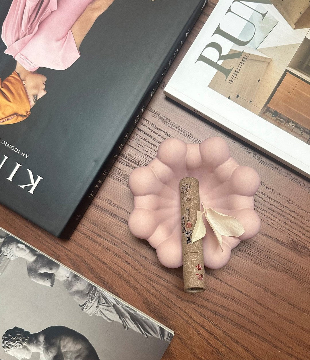Bloom Tray, Mini by 101 Copenhagen in Rose in a styled interior – In Dubai by WSPR