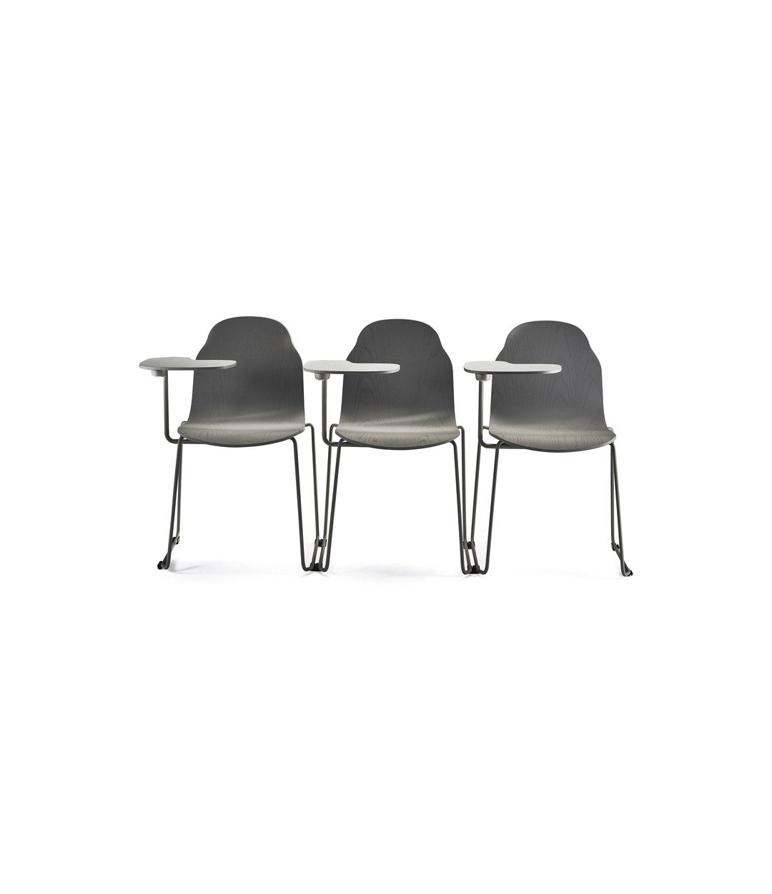 Body Chair by Sancal with writing tablets on sled bases – In Dubai by WSPR