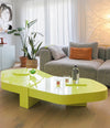Bold Coffee Table by Sancal in high gloss lime lacquer in a living room – In Dubai by WSPR