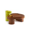 Bold Side Table by Sancal in lime lacquer with the Bold coffee table – In Dubai by WSPR