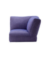 Bolide Sofa by Miniforms in Right End Unit, lilac fabric, angled view – In Dubai by WSPR
