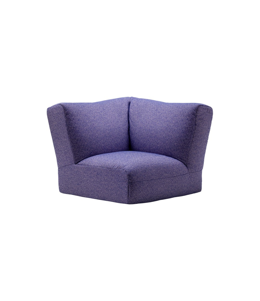 Bolide Sofa by Miniforms in Right End Unit, lilac fabric, front view – In Dubai by WSPR