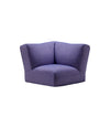 Bolide Sofa by Miniforms in Right End Unit, lilac fabric, front view – In Dubai by WSPR