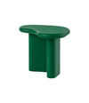 Bonbon triangular coffee table by Miniforms, lacquered green, three-quarter view – In Dubai by WSPR