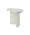 Bonbon triangular coffee table by Miniforms, lacquered in white, three-quarter view – In Dubai by WSPR