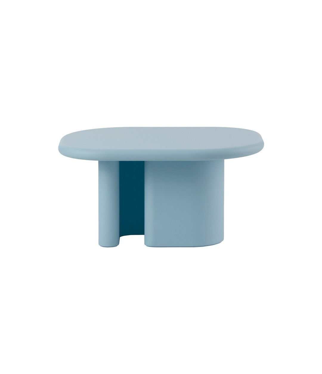 Bonbon rectangular coffee table 90 x 70 by Miniforms, lacquered in light blue – In Dubai by WSPR