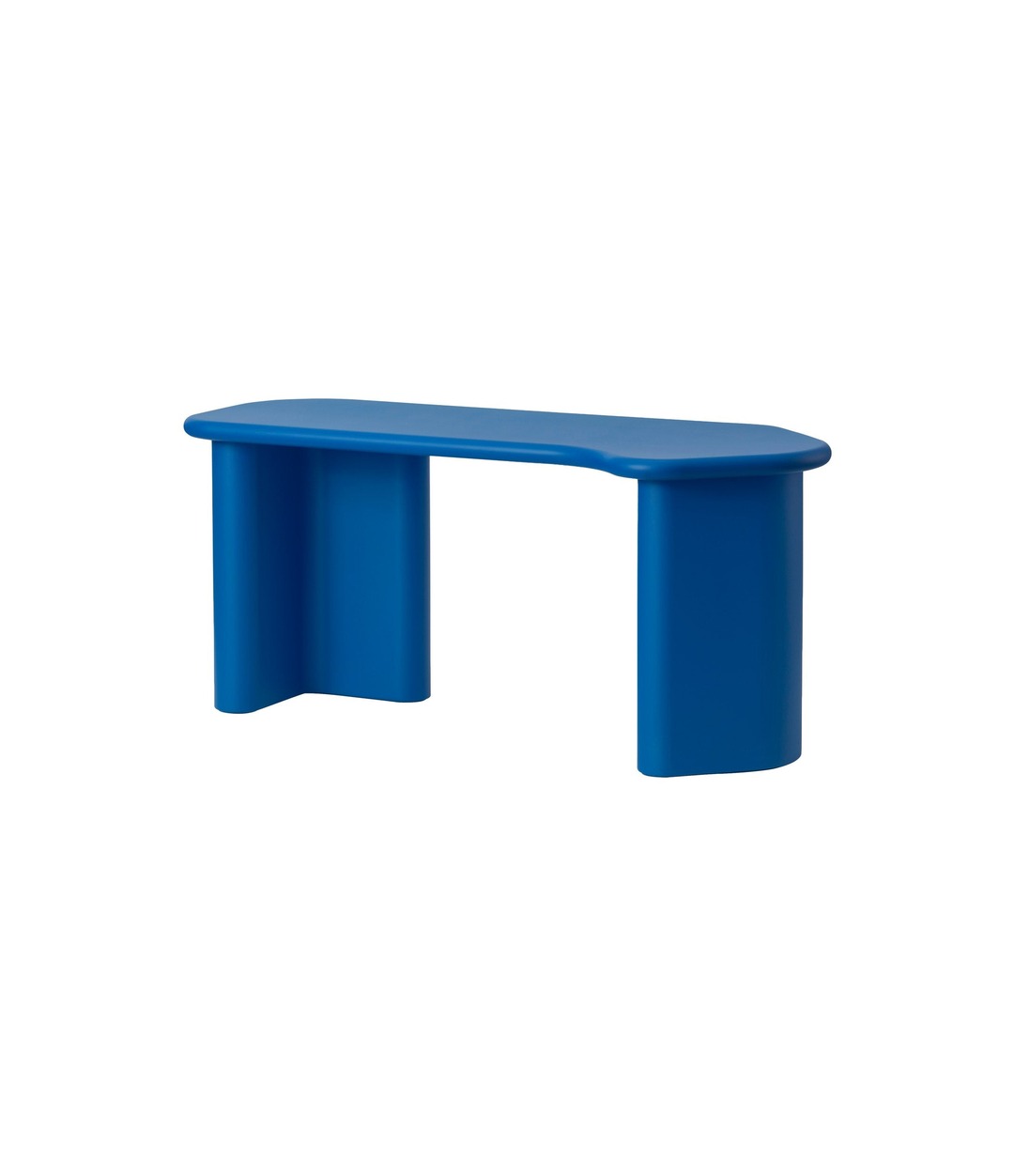 Bonbon Desk by Miniforms in blue lacquer, three-quarter view – In Dubai by WSPR