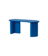 Bonbon Desk by Miniforms in blue lacquer, three-quarter view – In Dubai by WSPR
