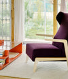 Boomerang Chill Wing Armchair by Sancal in plum by the window – In Dubai by WSPR