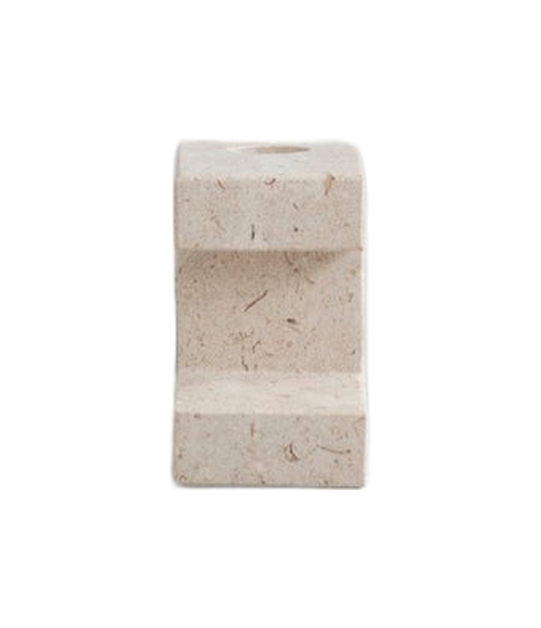Brick Candle Holder, Low by 101 Copenhagen in Limestone, view 2 – In Dubai by WSPR