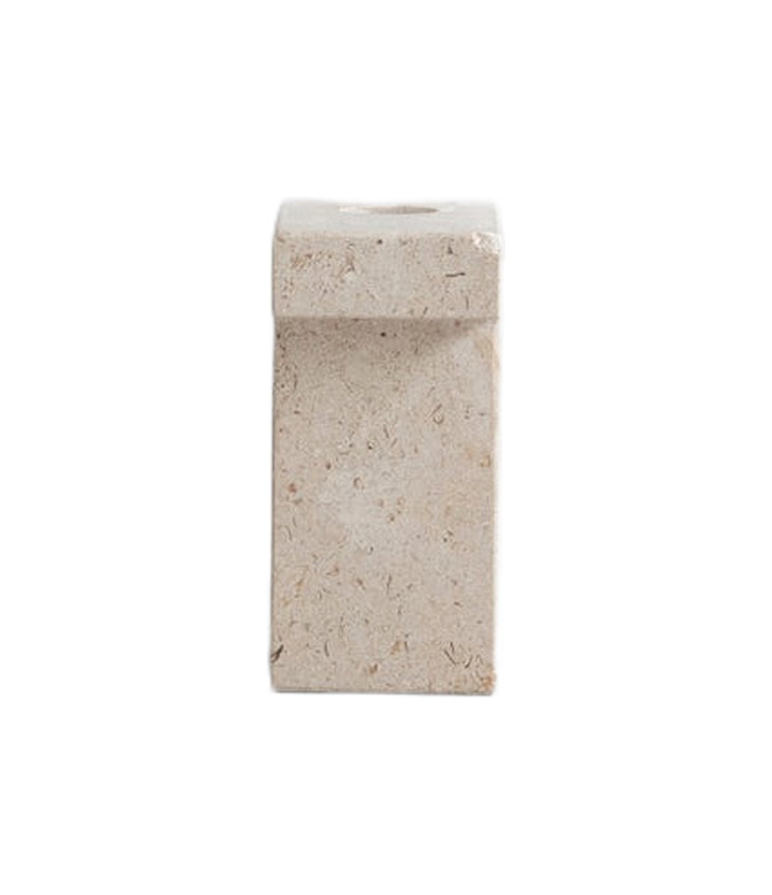 Brick Candle Holder, Tall by 101 Copenhagen in Limestone, view 3 – In Dubai by WSPR