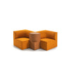 Canto Modular Sofa by Sancal in orange, a corner configuration with the side table – In Dubai by WSPR