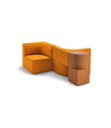 Canto Modular Sofa by Sancal in orange, a module with the side table – In Dubai by WSPR