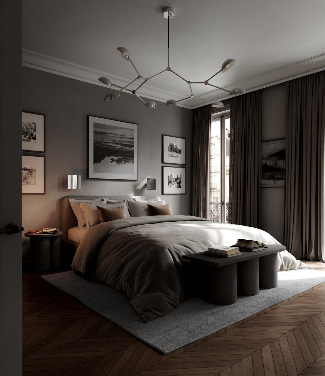 Chameleon Wall Lamp by 101 Copenhagen in Chrome in a styled interior – In Dubai by WSPR