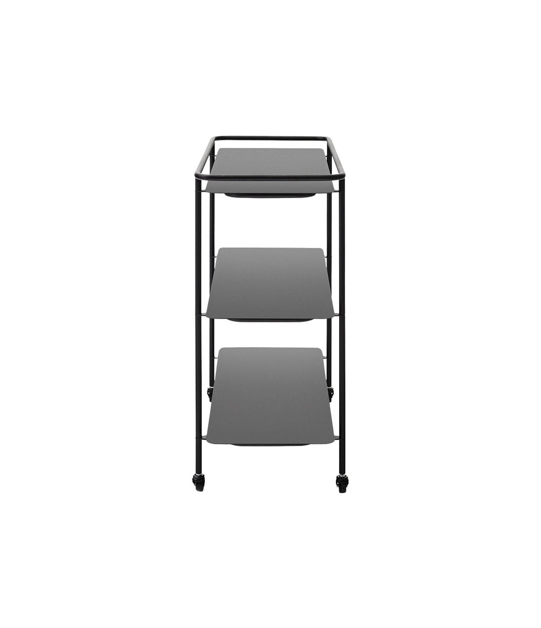 Charging Trolley by Audo in black powder-coated steel, side view – In Dubai by WSPR