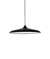 Circular Pendant by Audo in black, side view, lit – In Dubai by WSPR