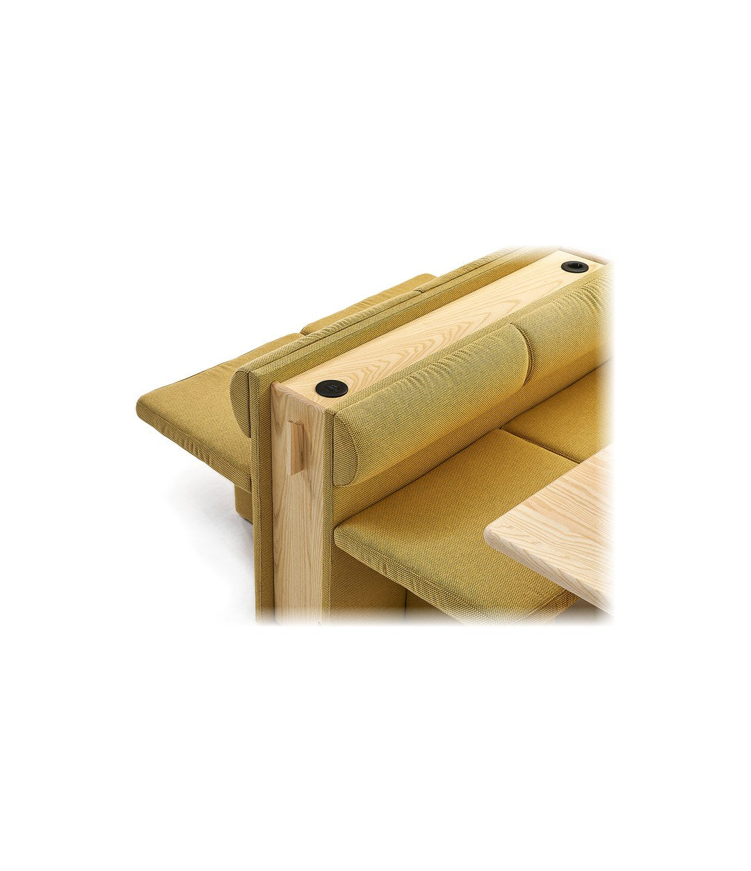 Cita Bench by Sancal divider with sockets, detail – In Dubai by WSPR