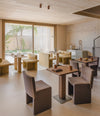 Cita Chair by Sancal in brown in a restaurant – In Dubai by WSPR
