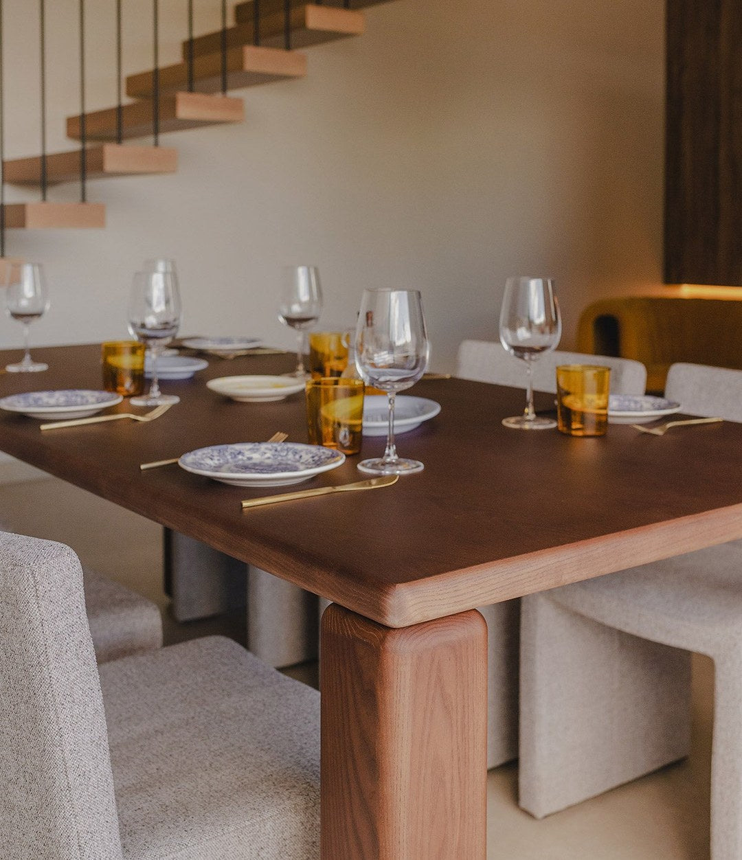 Cita Dining Table by Sancal in dark ash in a dining room – In Dubai by WSPR