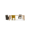 Cita Dining Table by Sancal with coloured chairs – In Dubai by WSPR