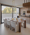 Cita Dining Table by Sancal with grey chairs in a dining room – In Dubai by WSPR