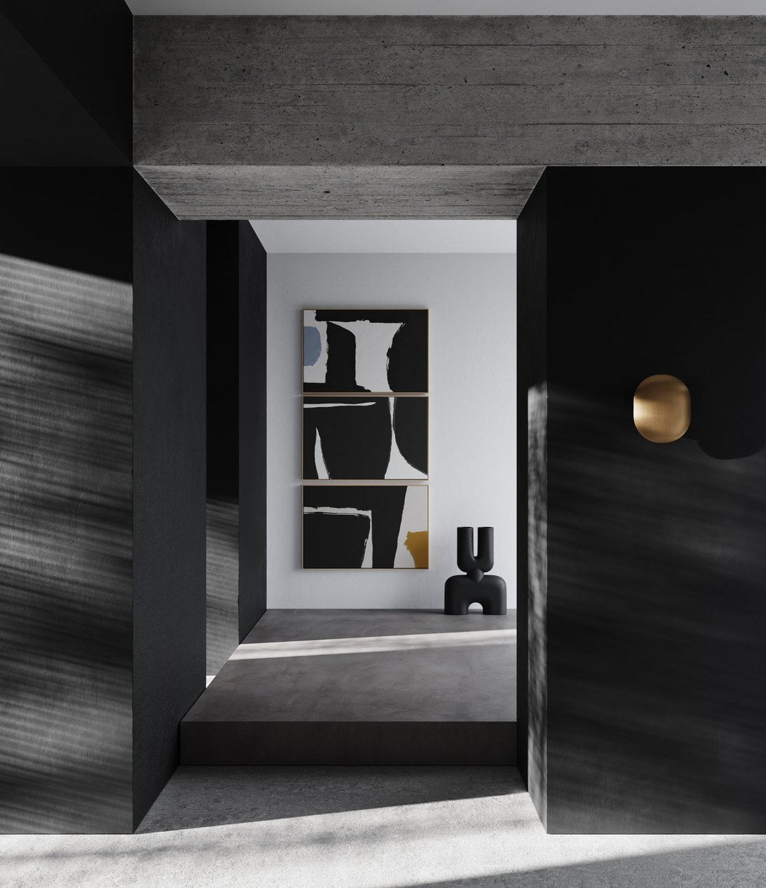 Clam Wall Lamp by 101 Copenhagen in Brass in a styled interior – In Dubai by WSPR