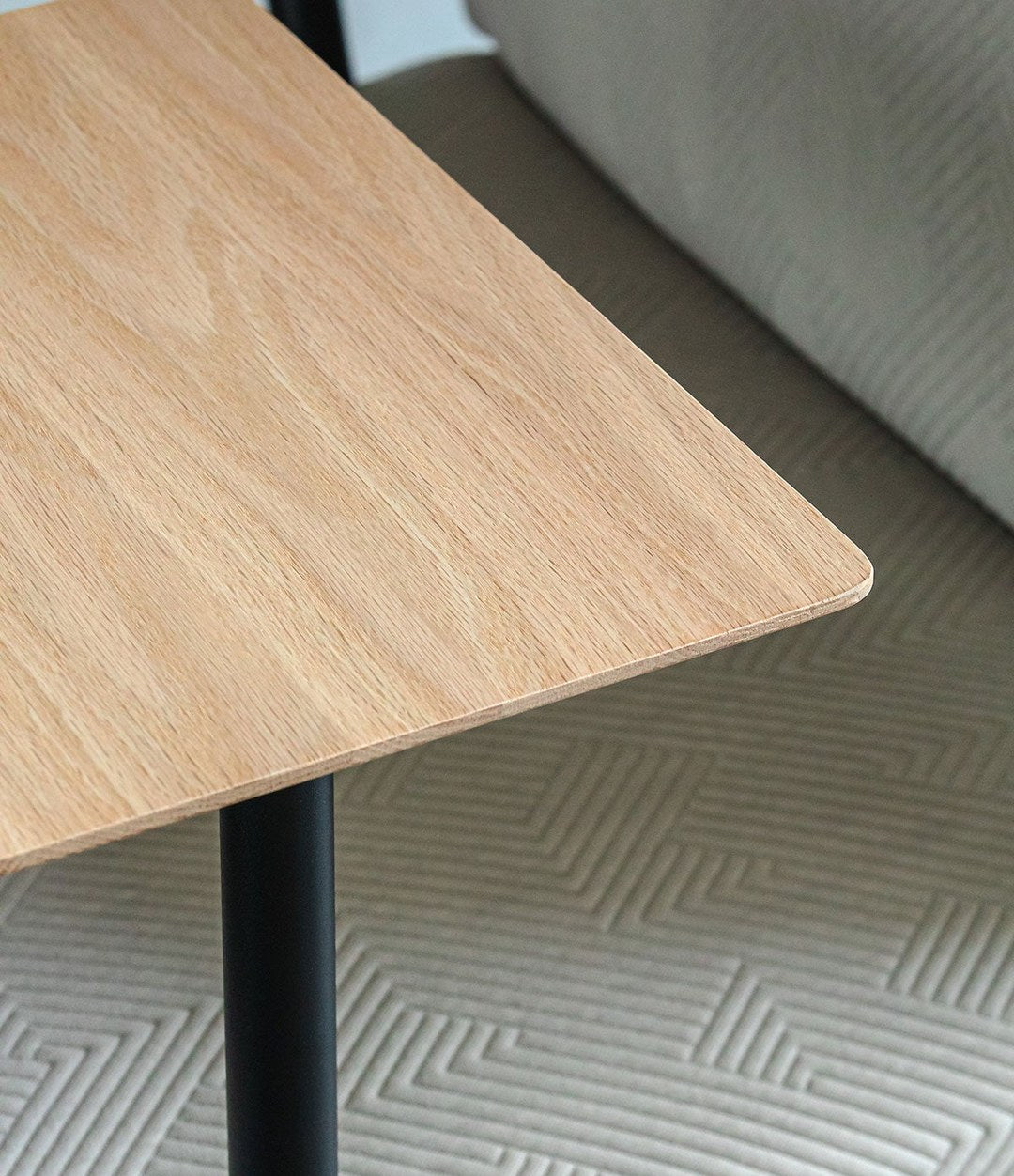 Click Modular Sofa by Sancal detail of the oak side table – In Dubai by WSPR
