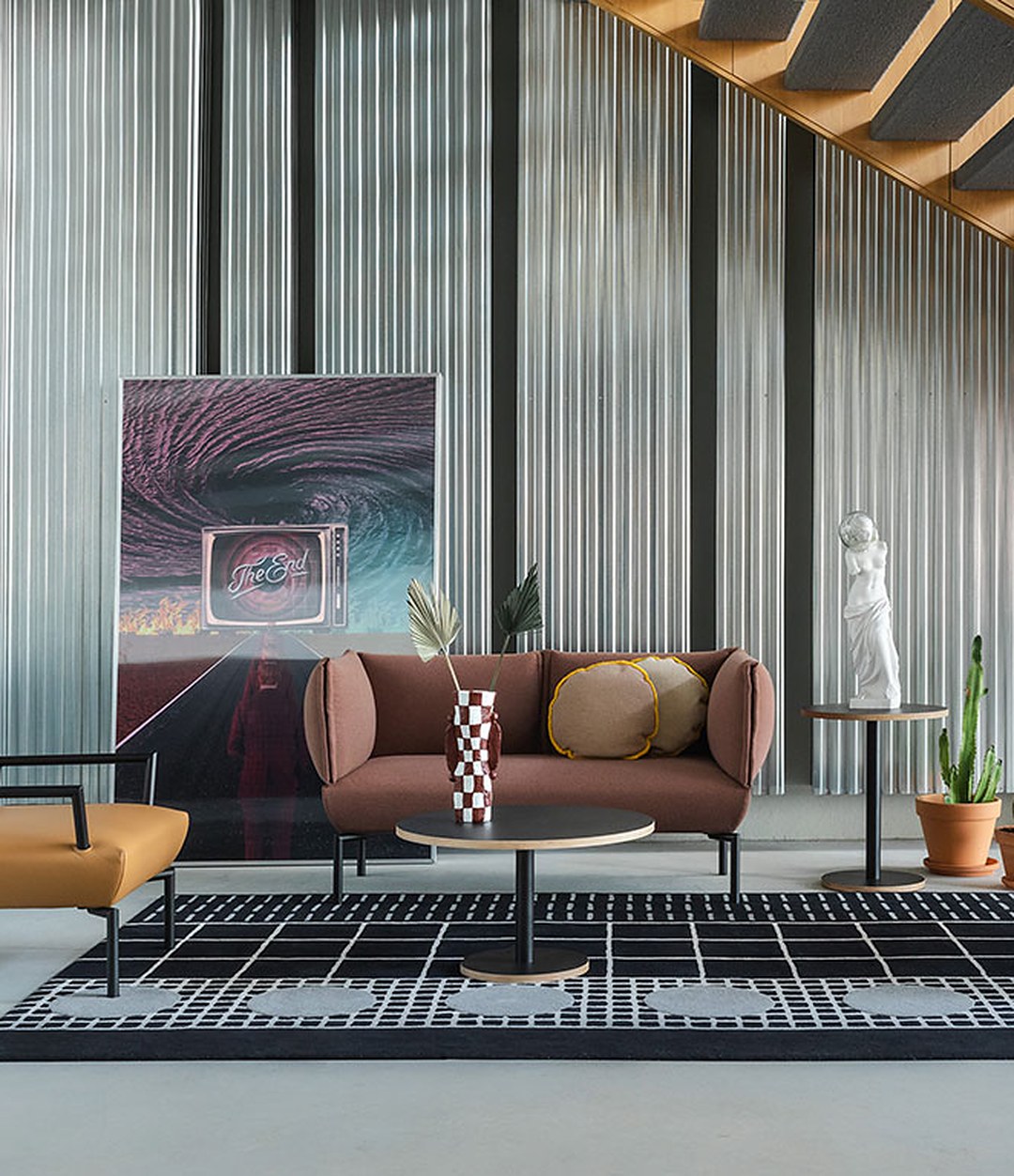 Click Sofa by Sancal sofa and armchairs in a gallery space – In Dubai by WSPR