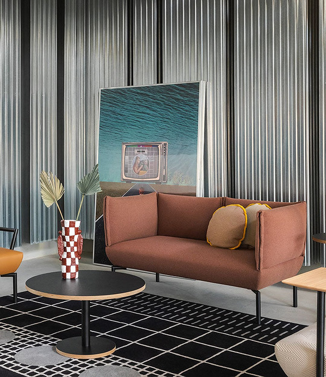 Click Sofa by Sancal two-seater in a gallery space – In Dubai by WSPR