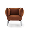 Click Armchair by Sancal in rust, front view – In Dubai by WSPR