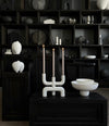 Cobra Candle Holder by 101 Copenhagen in Bone White in a styled interior, view 3 – In Dubai by WSPR