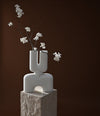 Cobra Vase Double, Medio by 101 Copenhagen in Bone White in a styled interior – In Dubai by WSPR