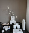 Cobra Vase Uno, Medio by 101 Copenhagen in Bone White in a styled interior – In Dubai by WSPR
