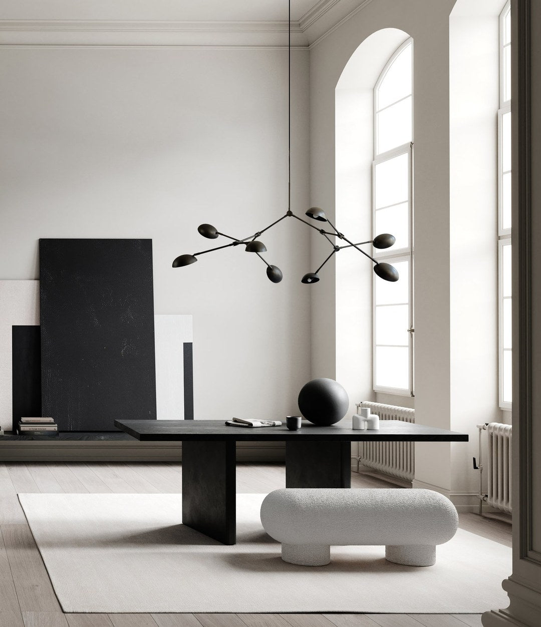 Cobra Vase Uno, Mini by 101 Copenhagen in Bone White in a styled interior – In Dubai by WSPR