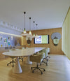 Collar Chair by Sancal on swivel bases around a meeting table – In Dubai by WSPR
