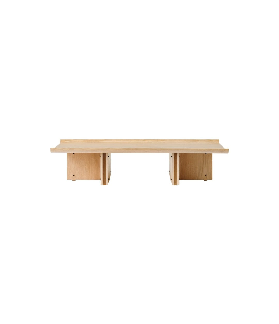 Conrad Lounge Table by Audo in Natural Oak, front view – In Dubai by WSPR